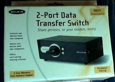 Vintage Computing find Belkin 2-Port Data Transfer Switch NEW IN BOX