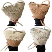 Summer New Women'S Bag Woven Handbag Crossbody Single Shoulder Water Bucket Beach Pleated Small Bag Blind Box