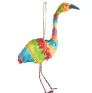Flamingo Piñata Ornament - Papier-Mache Christmas Paper Bird Candy Mini Kids
