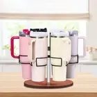 Space-saving Cup Storage Holder for 40oz Tumbler with Handle Rotatable Water