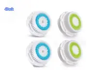 4-Pack: 2 Acne 2 Deep Pore Replacement Facial Brush Heads For Clarisonic Mia 1 2