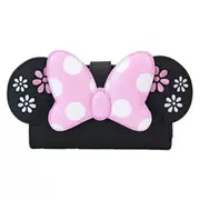 Loungefly Disney Minnie Mouse Floral Rock The Dots Flap Wallet