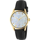 Gucci YA1264044 G-Timeless 36MM Women's Black Leather Watch