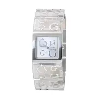 在飛比找Yahoo奇摩購物中心優惠-GUESS 敏銳視覺腕錶-透明X銀-W10102L3