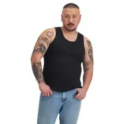 Mens Bonds Chesty Cotton Athletic Black Singlet