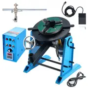 VEVOR Rotary Welding Positioner 30KG, 0-90 Welding Positioning Turntable Table 1-12RPM 80W, with 12.4 Inch 3-Jaw Lathe Chuck & Welding Torch Stand Ho