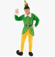 Men’s Buddy The Elf Costume Halloween Christmas Men’s 2XL Full Outfit Accessorie