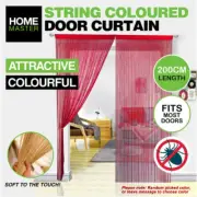 Fabric Curtain Door Room Divider String Various Colours 200x90CM Easy to Install