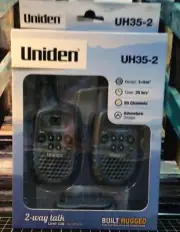 Handheld UHF CB Uniden UH35-2 Walkie-Talkie 80 Channel 2 Way Talk