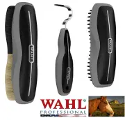 Wahl HORSE Equine GROOMING 3pc Set Combo Show Body Brush,Hoof Pick&Rubber Curry