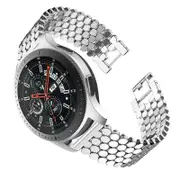 22MM Fish Scale Grain Replacement Metal Band For Samsung gear S3/Amazfit S3/GTS-Silver