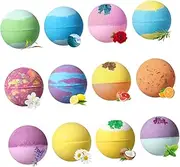WOONEKY 12pcs Mixed Animal Balls Natural Spa Bath Balls for Uneven Skin 64g Bath Salt Sturdy Bath Balls for Boys and Girls Adults