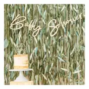 NEW Ginger Ray Botanical Baby Wooden Baby Shower Bunting By Spotlight