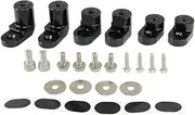 PQY Rear Wing Spoiler Riser Extender Kit Bolt-on Type Compatible for 14-on Ford Fiesta ST Black