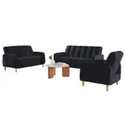 Anica 6 Seater Velvet Sofa Bed Set