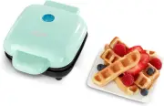 DASH Mini Waffle Stick Maker 4 inch Aqua