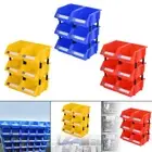 6Pcs Garage Organizer Bins Stackable Storage Bin Container Screw Storage Tool