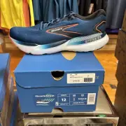 Size 12D Men's- Brooks Glycerin GTS 21 Blue Pal/Black/Nasturtium