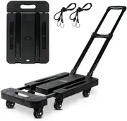 440lb Folding Hand Truck with 6 Wheels for Luggage and Office