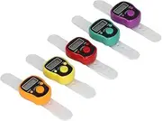 5Pcs Electronic Finger Counter, Portable Lightweight Adjustable Hand Tally Clicker, with Digit LCD Display, for Golf, Lab, Reusable Counter
