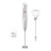 Milk Frother Mixer Rechargeable Handheld for Coffee with 2 Whisks,USB9137