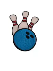 Bowling Pin and Ball Iron on Patch Sew on Patch