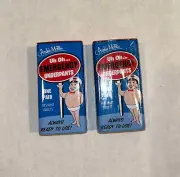 LOT 2 NEW Archie McPhee MINI Tins UH OH EMERGENCY UNDERPANTS Novelty Party Prank