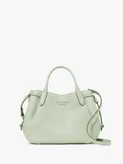 Dumpling Pebbled Leather Small Triple Compartment Satchel