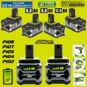 18V 8AH/9AH/12AH Lithium Battery For RYOBI P108 ONE+PLUS RB18L26 High Capacity