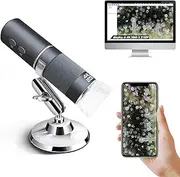 [Ninyoon] 4K WiFi Microscope for iPhone Android, 50 to 1000X USB Digital Microscope Wireless Super HD Endoscope Camera Compatible with All Cellphones iPad Android Tablet Windows Mac Chrome Linux