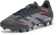 [adidas] Unisex Club Firm Multi Ground Sneaker, Black/Grey/Lucid Red, 12 Women/11 Men