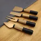 Hard Soft Cheese Knife Set Kitchen Slicer Cutter Butter Stainless Steel Wood 4Pc