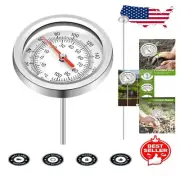Durable 39.4-Inch Stainless Steel Compost Thermometer - Waterproof & Accurate