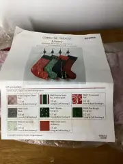 Connecting threads fabric Merry Simple Stocking Set 4 New Open Bag