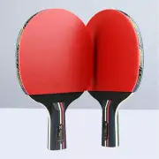 2PCS Table Tennis Straight Handle Table Tennis Paddle Three- Star Rackets