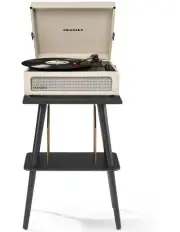 [Crosley] Voyager Bluetooth Portable Turntable + Entertainment Stand Bundle in Dune