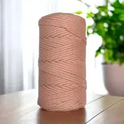 3MM Luxe Braided Macrame Cord | MATT PINK | 100% Premium Cotton MELB Australia