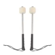 2 Pcs Percussion Bass Drum Mallet Mallets Sticks Plastic Handle