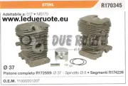 11300201207 Kit Cylinder & Piston STIHL 017 MS170 Chainsaw Ø 37 Pin 8