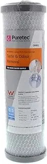 Carbon Block Water Filter Cartridge 10 Inch 0.5 Micron Cyst Removal Puretec