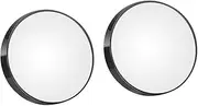 DEARMAMY 2Pcs Portable Compact Makeup Mirror with Suction Cups Magnification Diameter Pocket Cosmetic Tool for Women for Bathroom Travel Use