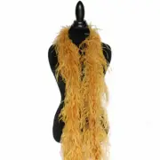2 Ply OSTRICH FEATHER BOA - TOPAZ 2 Yards; Costumes/Hats/Craft/Bridal/Dress