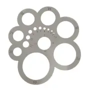 1X(Leather Cutting Tool Corner Cutter Circle Drawing Template Metal Ruler6915