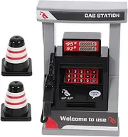 Hohopeti Mini Road Blocks Included Toddler Toys Set Gas Station Models Toy Gas Station for Kids Playhouse