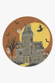 245' Round | Machine Washable Runner Rug | Kid & Pet Friendly | Indoor Rug | Fright Night Rug | Ruggable