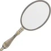 Handheld Makeup Mirror for Women Portable Retro Handle Mirror with Reflection for Travel and Quick Touch Ups Compact Design for Handbag Purse