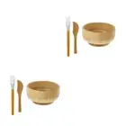 Wooden Bowl Makeup Mixing Bowl Makeup Mud Clay Bowl Facial Cosmetic Kit