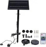 LOCADENCE 9V 8W Solar Fountain Pump, Remote Control Floating Solar Water Pump with Night Light for Bird Bath Aquarium Small Pool Garden Decoration Swimming Pool