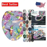 Elegant Hummingbird Soft Close Toilet Seat for Quiet Bathrooms - Molded Wood