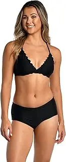[Hobie] Women's Standard Banded Ruffle Bralette Bikini Swimsuit Top